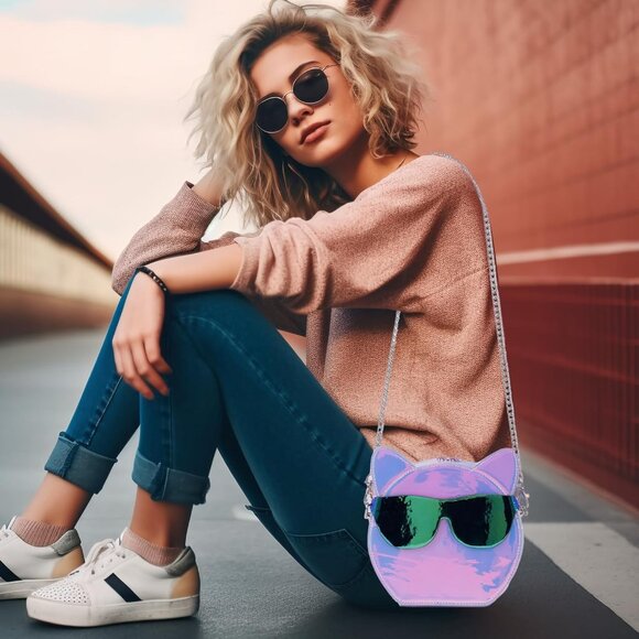 Cute Adjustable Purple Crossbody Bag for Women - Lightweight & Fashionable - Picture 2 of 5